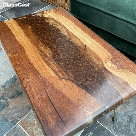 Coffee Bean Coffee Table Glasscast