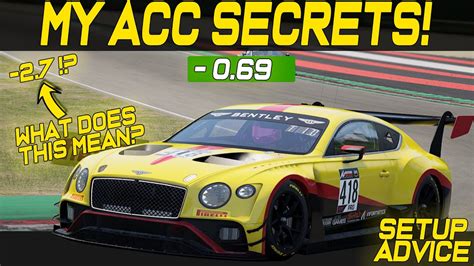 My Acc Secrets Setup Advice Assetto Corsa Competizione