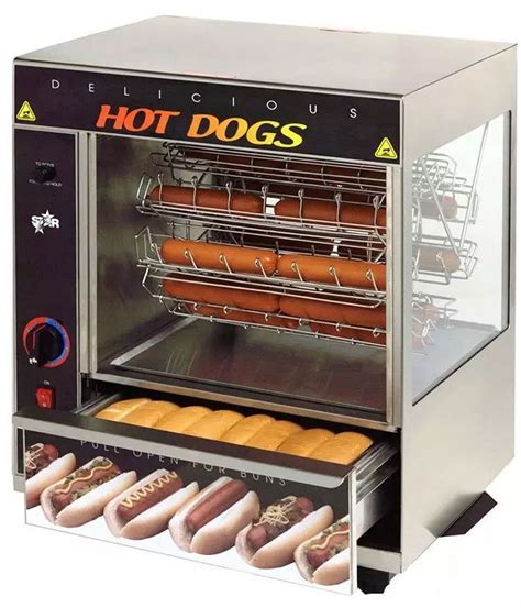 Star 175cba Hot Dog Broiler 36 Dogs And 32 Buns Capacity Cradle Style