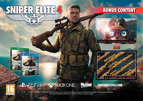 Buy Sniper Elite 4 Limited Edition On Playstation 4 Game