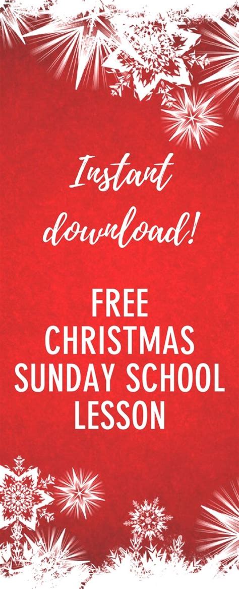 4 Free Christmas Sunday School Lessons For The Holidays Christmas