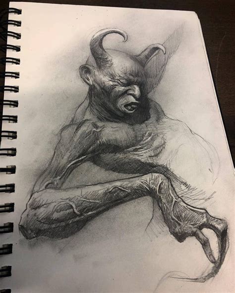 Devil Pencil Drawing By Ediablo Reference From Spiderzero Art