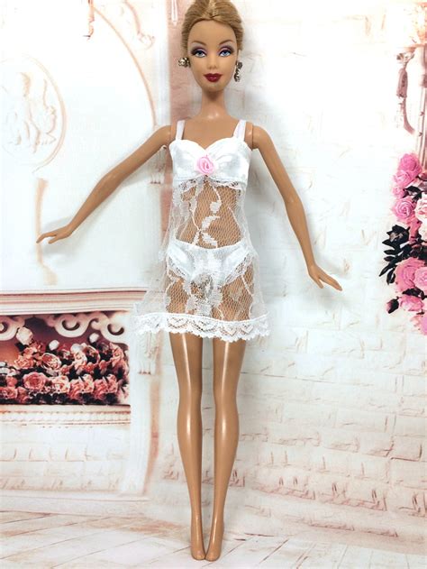 NK Pajamas Gown Underwear Lingerie Bra Lace Dress Clothes For Barbie Dolls Best Christmas Gift