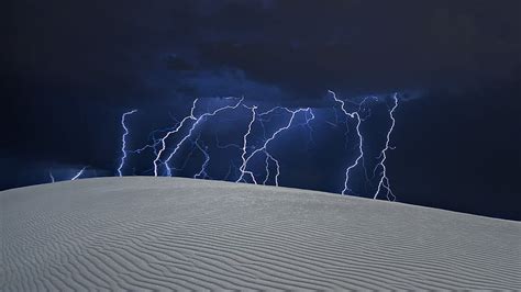 Lightning Clouds Desert 2048x1152 Lightning Hd Wallpaper Pxfuel