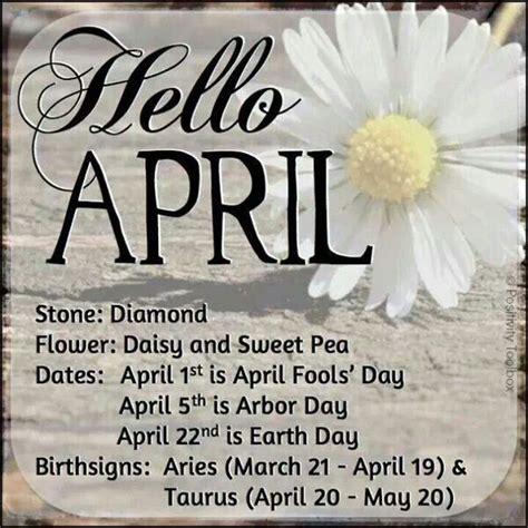 Welcome April Days And Months Months In A Year April Stone Psalm