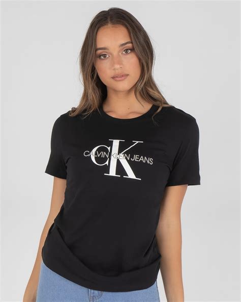 Calvin Klein Monogram Logo T Shirt In Black Fast Shipping And Easy Returns City Beach Australia