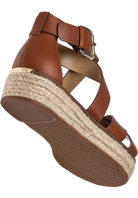 Michael Michael Kors Darby Leather Platform Sandals In Brown Lyst