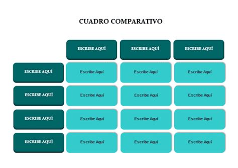 Plantilla De Cuadro Comparativo En Word Tecpro Digital