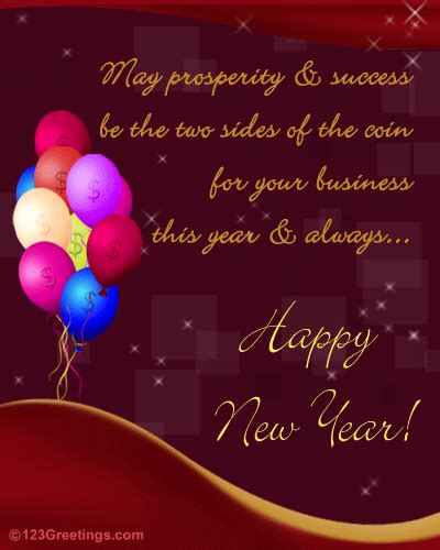 New Year Business Greeting Free Business Greetings Ecards 123