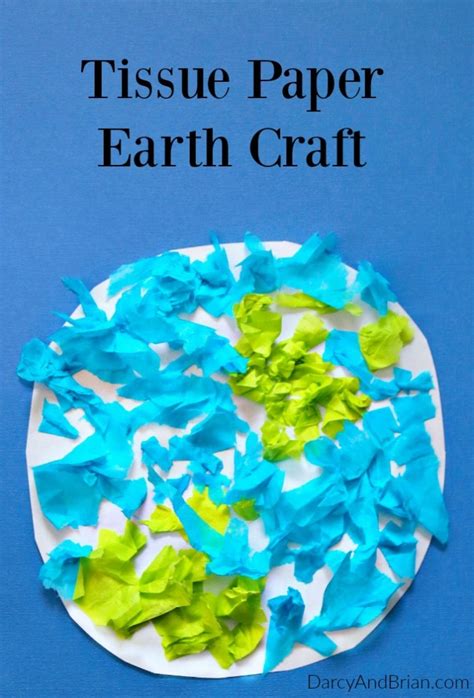 Easy Tissue Paper Earth Craft Fun Earth Day Activity For Kids