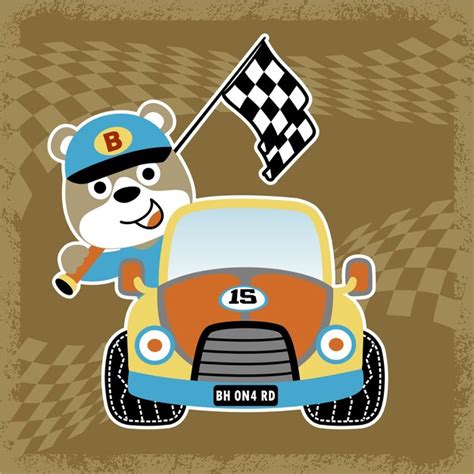 Car Racing Winner Cartoon Vector Premium Download