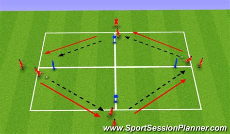 Footballsoccer Pass And Follow Technical Passing And Receiving