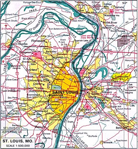 Maps Of Stlouis City Map Missouri United States
