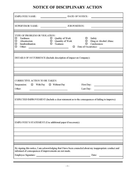 Employee Write Up Form - FREE DOWNLOAD | Employee evaluation form, Evaluation employee, Action ...