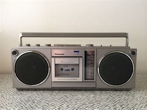 Vintage 80s Panasonic Boom Box Cassette Tape Player Portable