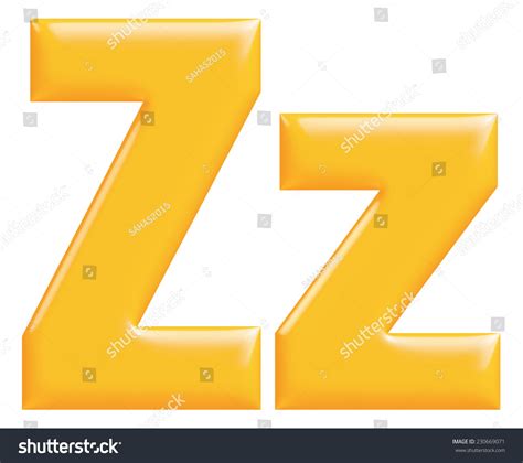 D Yellow Letter Z Isolated White Stock Illustration Shutterstock