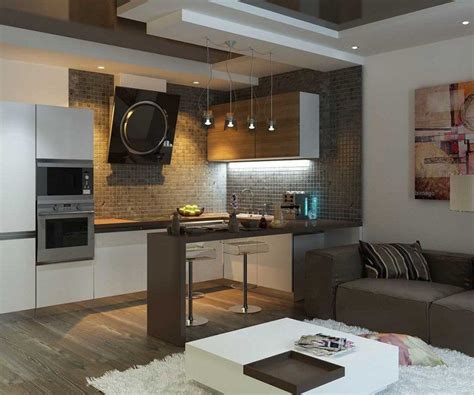 Идеи дизайна кухни гостиной — Мебель в доме