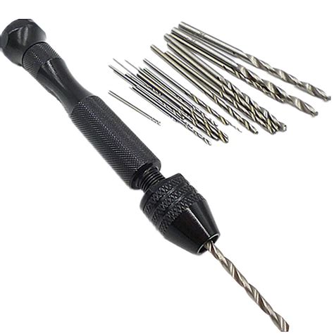 Pcs Mini Micro Drill Hss Twist Drill Bits Set W Aluminum Hand Drill