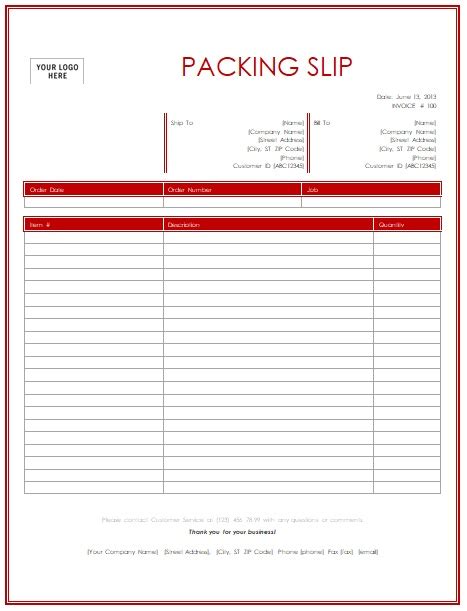 Shipping Packing List Template Word And Excel Excel Tmp