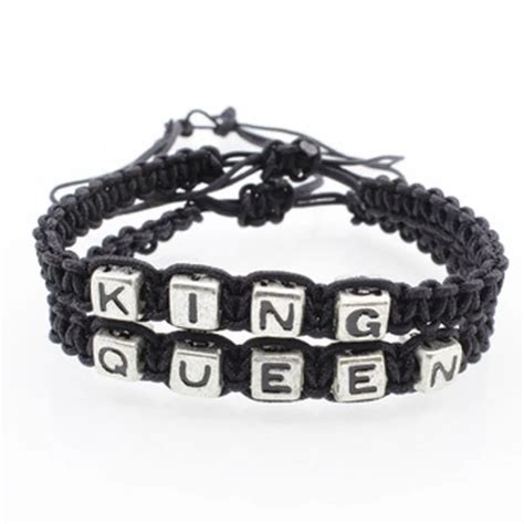 High Quality Couples Bracelets Set King And Queen Letter Bracelet