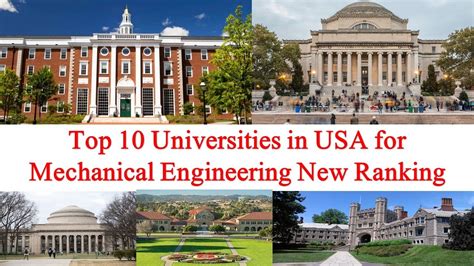 Mechanical Engineering University Ranking Usa Infolearners