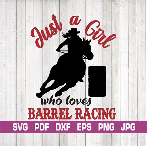 Just A Girl Who Love Barrel Racingbarrel Racing Svgwomen Etsy Uk