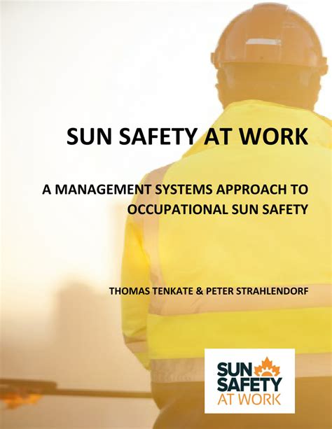 Pdf Sun Safety At Work A Management Systems Approach To Occupational