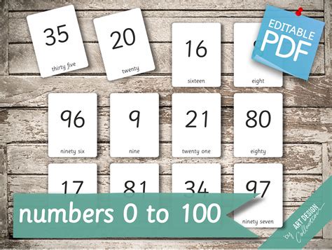 Free Printable Number Flashcards 1 100 With Words Pdf Number Dyslexia