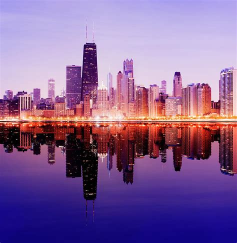 Downtown Chicago City Skyline In Photograph By Deejpilot Fine Art America