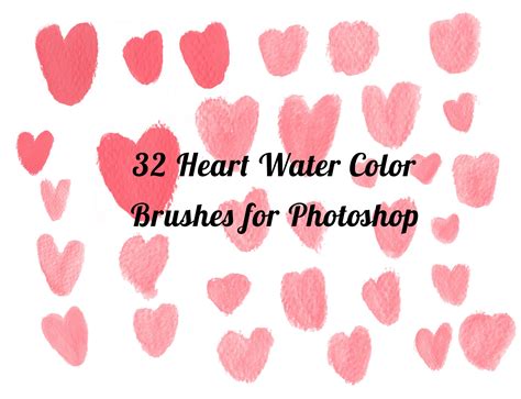Heart Brushes For Photoshop ~ Brushes ~ Creative Market