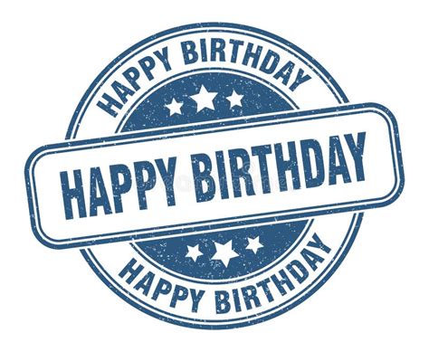 Happy Birthday Stamp Happy Birthday Round Grunge Sign Stock Vector