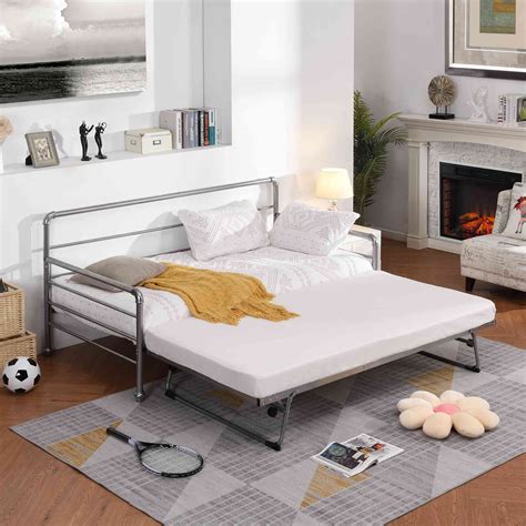 Buy Cotoala Twin Size Daybed With Adjustable Pop Up Trundle Heavy Duty