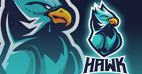 Green Hawk Esport Logo Graphic Templates Envato Elements