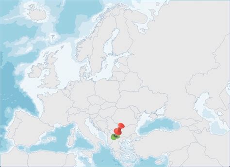 República Da Macedônia Do Norte Localização No Mapa Da Europa Vetor