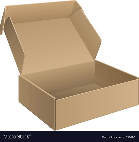 Package Cardboard Box Opened Royalty Free Vector Image