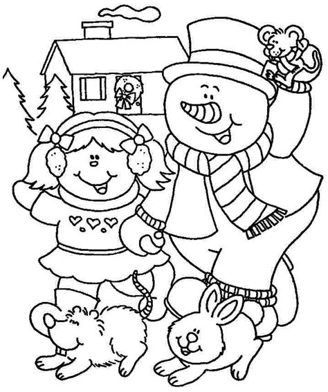 Winter Themed Coloring Pages Preschool