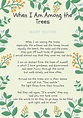 Mary Oliver Poem When I am Among the Trees Printable Wall | Etsy