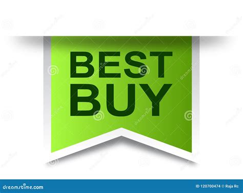 Verde De La Etiqueta De La Etiqueta De Best Buy Ilustración Del Vector