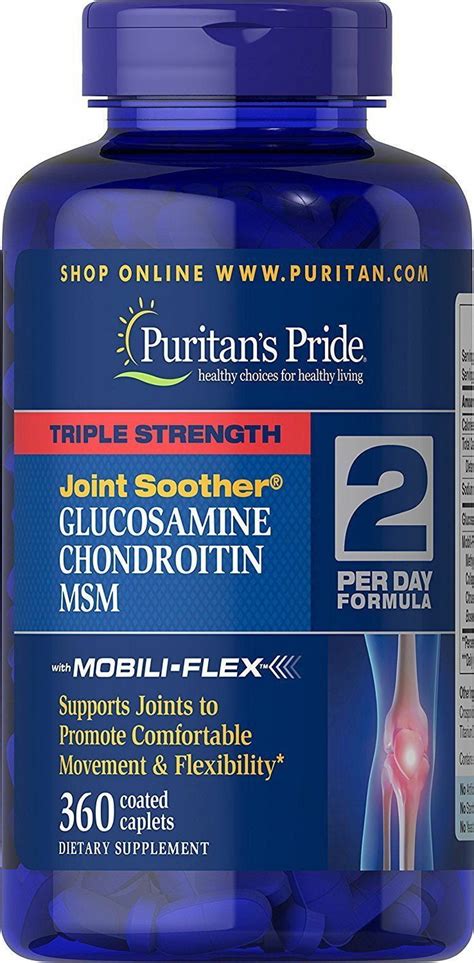Puritan S Pride Triple Strength Glucosamine Chondroitin Msm Joint