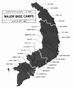 “Major Base Camps (as of 23 April 1969)” | vietnam war | Vietnam ...