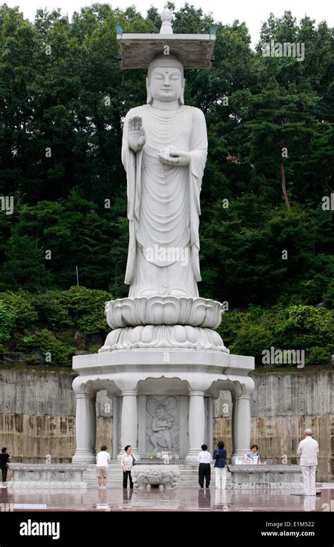 Maitreya The Buddha Of The Future Statue Bongeunsa Temple Stock
