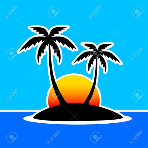 Palm Tree Sunset Clipart 101 Clip Art
