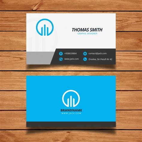 Free Vector Blue Corporate Business Card Template