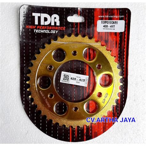 Jual Gear Gir Ger Belakang Tdr Racing 428 Yamaha Vixion Vixion New