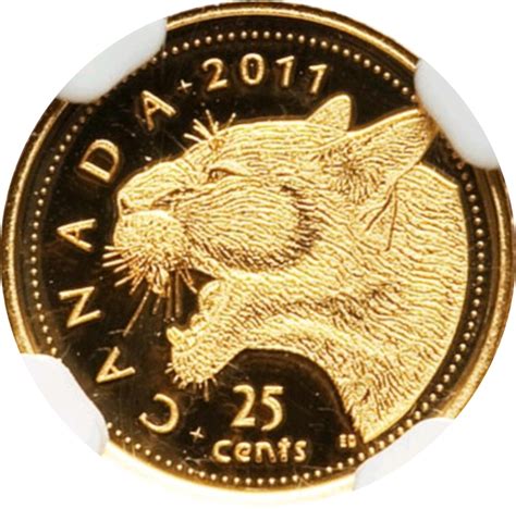 25 Cents Elizabeth Ii Cougar Canadá Numista