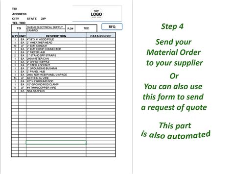 Electrical Take Off Template