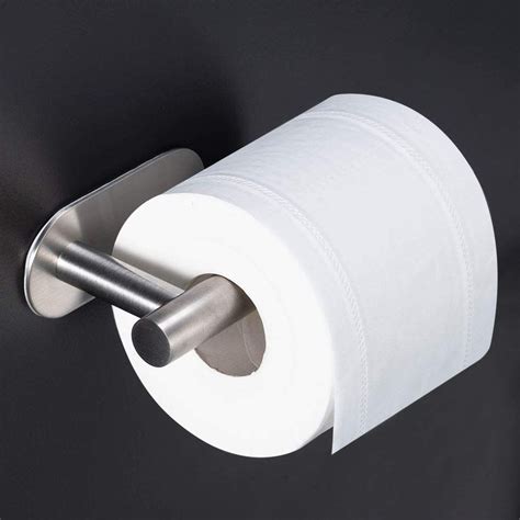 Qeekzeel Toilet Roll Holder Self Adhesive Stainless Steel Wall Mount