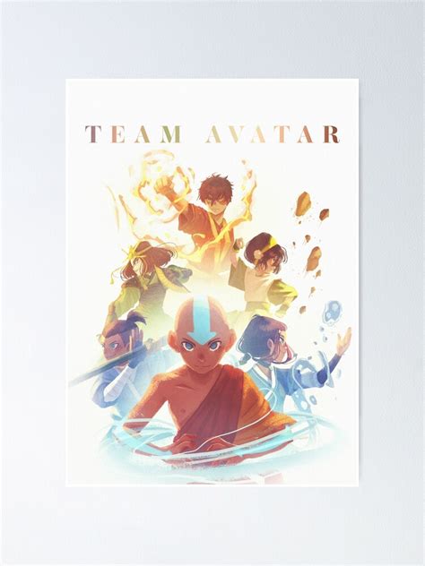 Team Avatar Illustration Avatar The Last Airbender Atla Poster By