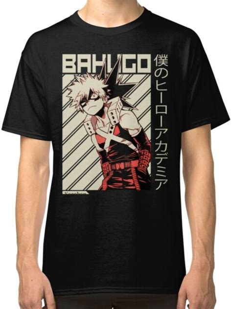 Katsuki Bakugo Men S Black Tees Shirt Clothing EBay