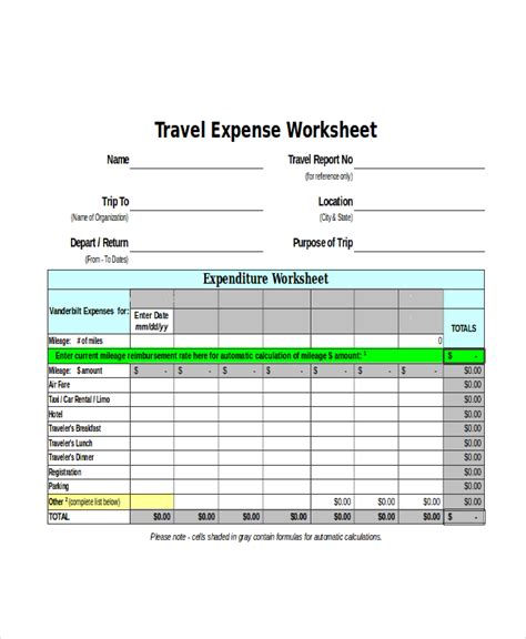 Free 11 Sample Expense Reports In Excel Pdf Ms Word